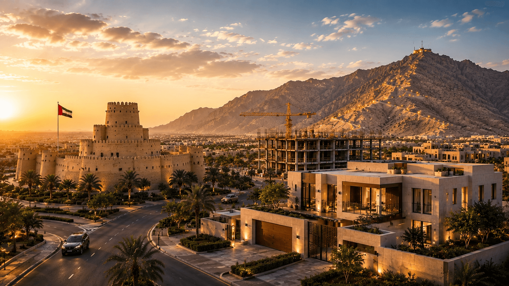 Modern villa representing Eleven real estate and contracting services in Al Ain